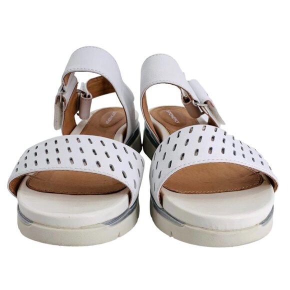 White Perforated Sandals - Picture 5 of 10